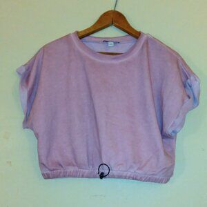Fashion Nova_Mauve Crop Sweatshirt ft. Cinch cord